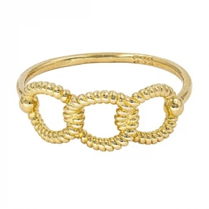 Bijuterii aur galben 14 K inel colectie noua model GEOMETRIC - Img 3