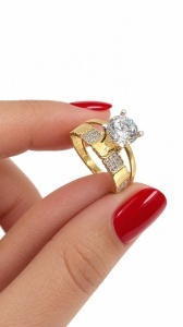 Bijuterii aur galben 14 K inel colectie noua model GEOMETRIC