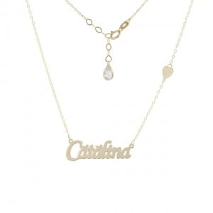 Bijuterii aur galben 14 K lant cu pandantiv colectie noua model nume CATALINA