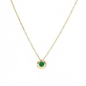 Bijuterii aur galben 14 K lant cu pandantiv colectie noua model ASPIRINA - GREEN
