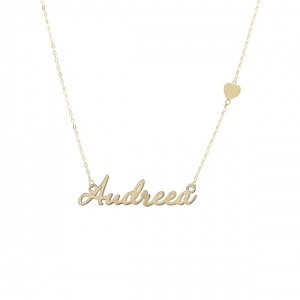 Bijuterii aur galben 14 K lanturi cu pandantiv colectie noua model NUME - ANDREEA - Img 2