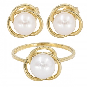 Bijuterii aur galben 14 K Set colectie noua ITALIA model TURBAN