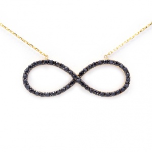 Bijuterii aur galben lant cu pandantiv colectie noua INFINITY - ONIX