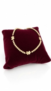 Bratara aur galben 14 K colectie ITALIA model BILUTE SI FLUTURAS - Img 2