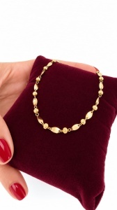 Bratara aur galben 14 K colectie ITALIA model BILUTE - Img 2
