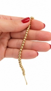 Bratara aur galben 14 K colectie ITALIA model BILUTE - Img 3