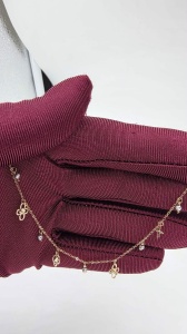 Bratara aur galben 14 K colectie ITALIA model CRUCE - Img 3