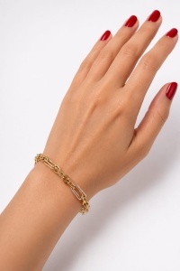 Bratara aur galben 14 K colectie ITALIA model GEOMETRIC