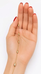 Bratara aur galben 14 K colectie ITALIA model LACRIMA - Img 2