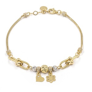 Bratara din aur 14 K model CHARM FLOARE