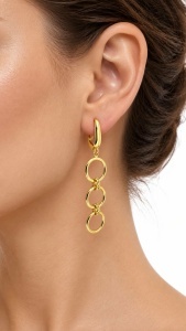 Cercei aur galben 14 K colectie ITALIA model CERC