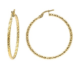 Cercei aur galben 14 K colectie ITALIA model CREOLI - Img 2