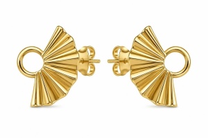 Cercei aur galben 14 K colectie ITALIA model EVANTAI - Img 2