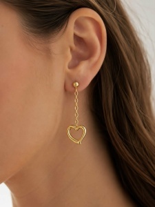 Cercei aur galben 14 K colectie ITALIA model INIMA