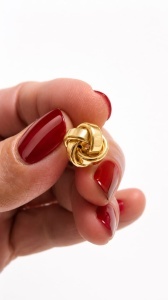 Cercei aur galben 14 K colectie ITALIA model TURBAN