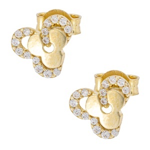 Cercei aur galben 14 K model GEOMETRIC
