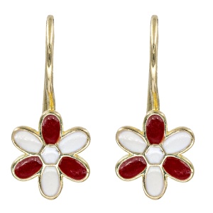 Cercei copii aur galben 14 K model FLOARE