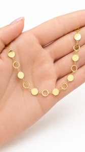 Colier aur galben 14 K colectie ITALIA model BANUT - Img 2