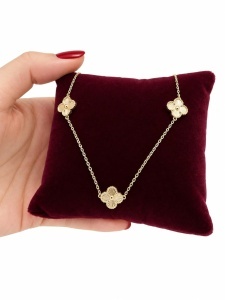 Colier aur galben 14 K colectie ITALIA model FLOARE - Img 3