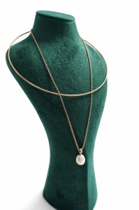 Colier din aur roz 14 K colectie ITALIA model PERLA - Img 4