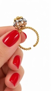 Inel aur galben 14 K colectie noua ITALIA model BILUTE - Img 2