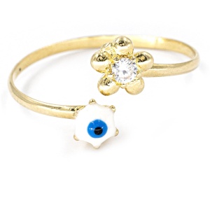 Inel copii aur galben 14 K model FLOARE