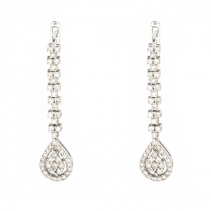 Bijuterii aur alb colectie noua diamante CERCEI model PRINCESS