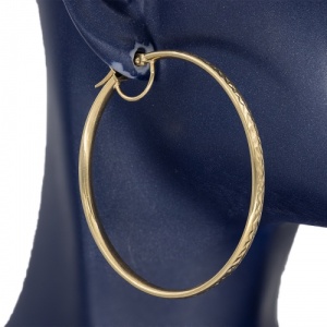 Bijuterii aur galben 14 K cercei colectie noua ITALIA model CREOLI - Img 3
