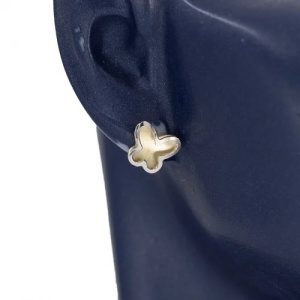 Bijuterii aur galben 14 K cercei colectie noua ITALIA model FLUTURAS - Img 4