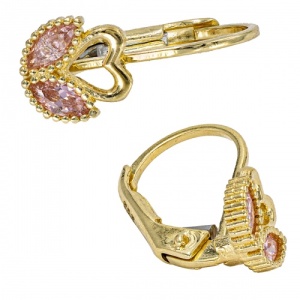 Bijuterii aur galben 14 K cercei colectie noua model FLORICICA - Img 2
