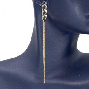 Bijuterii aur galben 14 K cercei colectie noua model GEOMETRIC - Img 2