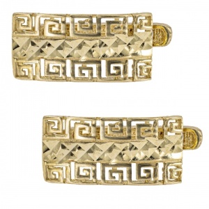 Bijuterii aur galben 14 K cercei colectie noua model GEOMETRIC