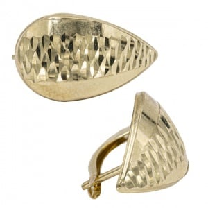 Bijuterii aur galben 14 K cercei colectie noua model LACRIMA - Img 2