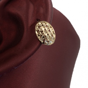 Bijuterii aur galben 14 K cercei colectie noua model OVAL - Img 3