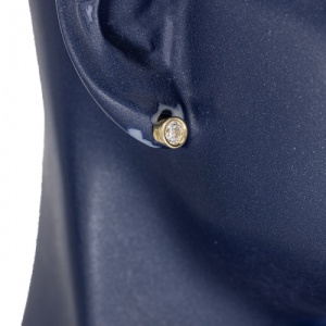 Bijuterii aur galben 14 K cercei cu filet colectie noua model PIETRICICA - Img 3