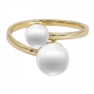 Bijuterii aur galben 14 K inel colectie noua ITALIA model PERLA