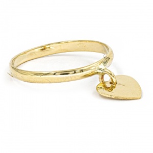 Bijuterii aur galben 14 K inel colectie noua model CHARM - INIMA R16 - Img 2
