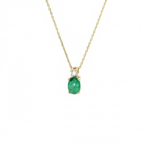 Bijuterii aur galben 14 K lant cu pandantiv colectie noua ITALIA model OVAL