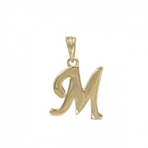 Bijuterii aur galben 14 K pandantiv colectie nou model LITERA M