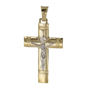 Bijuterii aur galben 14 K pandantiv colectie noua ITALIA model CRUCE