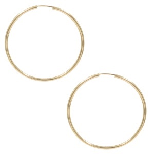 Bijuterii aur galben cercei colectie noua ITALIA model CREOLI 3.8 cm