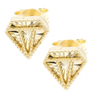Bijuterii aur galben cercei colectie noua model FATETAT - DIAMOND