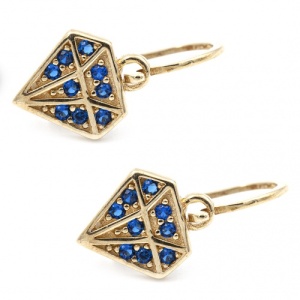 Bijuterii aur galben cercei copii colectie noua model DIAMOND