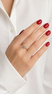 Bijuterii aur galben inele de logodna colectii noi ITALIA model SOLITAIRE - Img 2