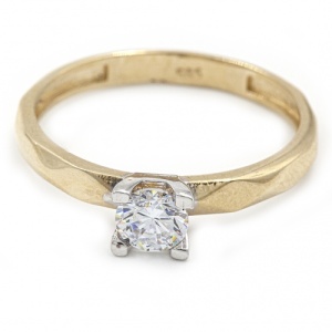 Bijuterii aur galben inele de logodna colectii noi model SOLITAIRE - R8