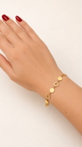Bratara aur galben 14 K colectie ITALIA model BANUT
