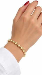 Bratara aur galben 14 K colectie ITALIA model BILUTE SATINATE