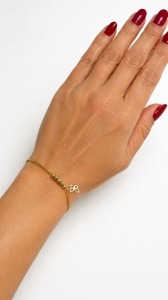 Bratara aur galben 14 K colectie ITALIA model FLUTURAS