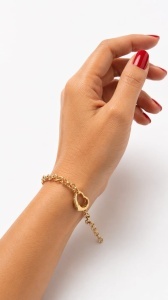 Bratara aur galben 14 K colectie ITALIA model INIMA