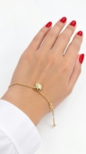 Bratara aur galben 14 K colectie ITALIA model INIMA